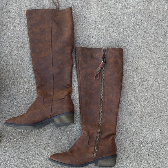 MIA Shoes - MIA Phoenix Brown Over the Knee Boots, Size 8